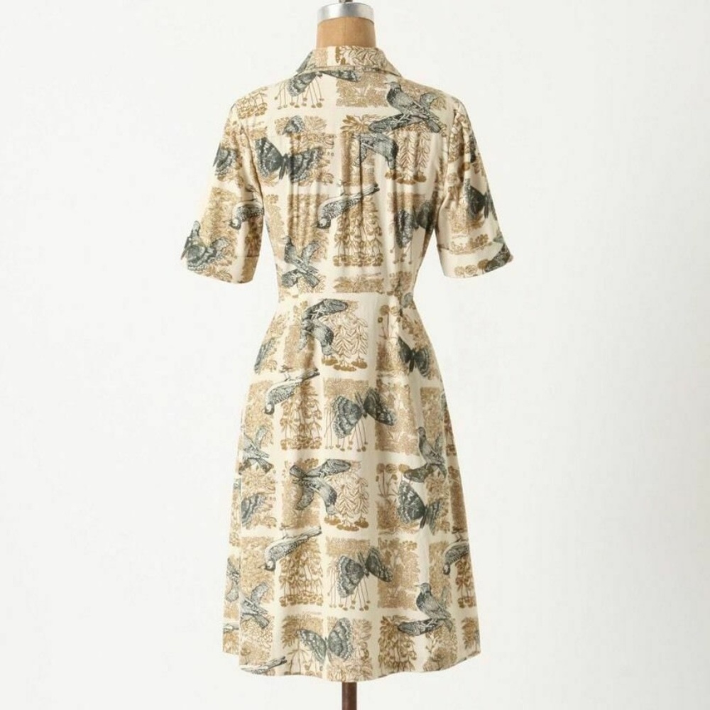 GIRLS FROM SAVOY Butterfly/Bird Shirtdress Pinwale Corduroy anthropologie - Picture 2 of 9